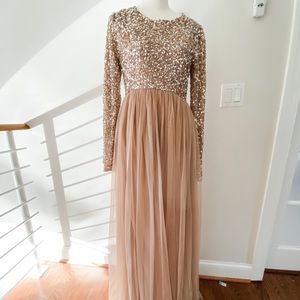 ASOS sequin maxi dress. Perfect for baby shower and/or weddings!